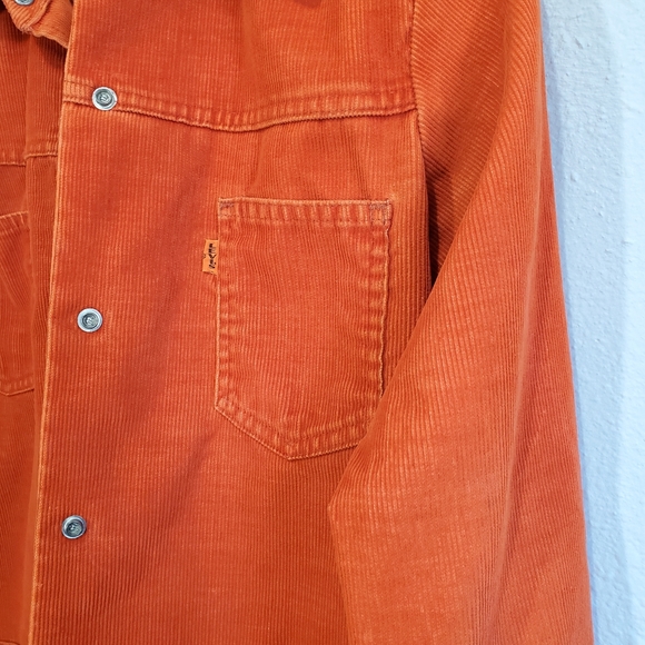 *RARE* Vintage 1970's Levi's Orange Corduroy Jacket - Picture 5 of 10